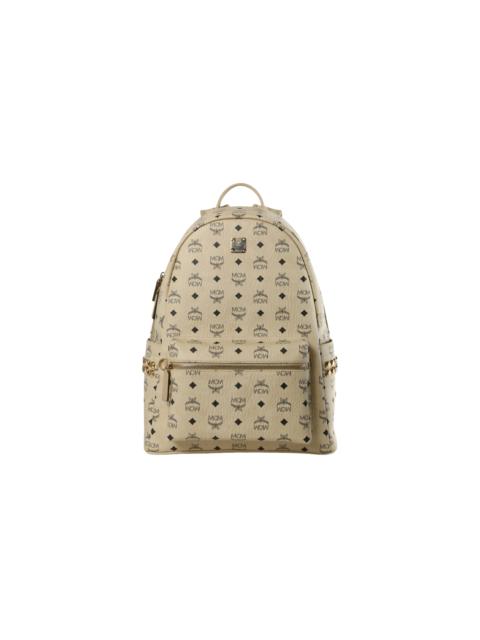 MCM Stark VI Medium Backpack "Beige Black" MMKGSVE01 BEIGE BLACK