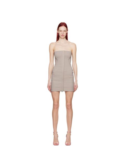 ioannes Taupe Tailored Minidress
