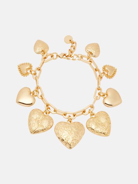 self-portrait Engraved charm bracelet