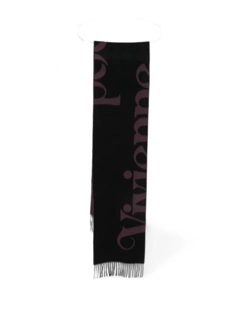 Vivienne Westwood Vivienne Westwood Logo-intarsia Fringed Scarf