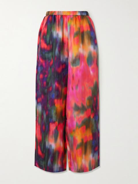 ERES Magnetique Printed Silk-twill Wide-leg Pants