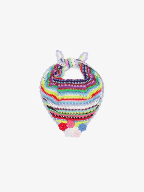 GANNI SCARF IN STRIPED CROCHET