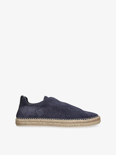 ZEGNA Triple Stitch Suede Espadrilles
