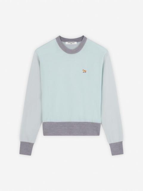 Maison Kitsuné BABY FOX PATCH COLOR BLOCK JUMPER