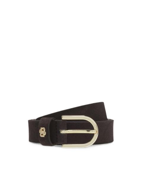 BOSS logo-plaque buckle-fastening belt