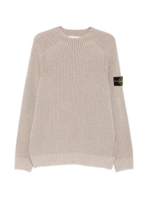 Stone Island Stone Island Ribbed-knit Logo-patch Sweater