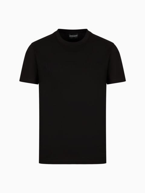 EMPORIO ARMANI Jersey T-shirt with jacquard logo