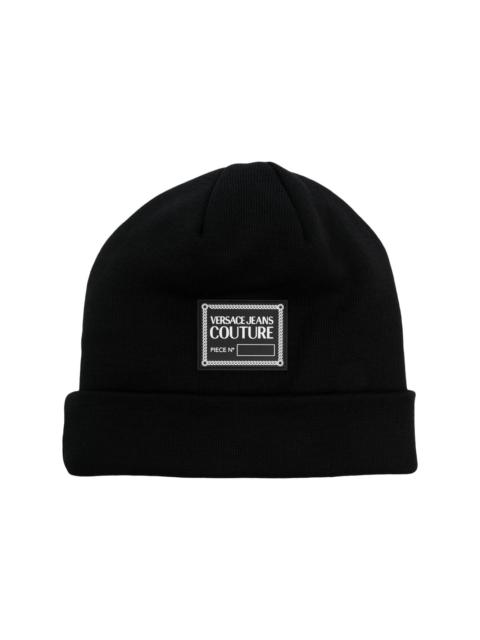 logo-patch turn-up brim beanie