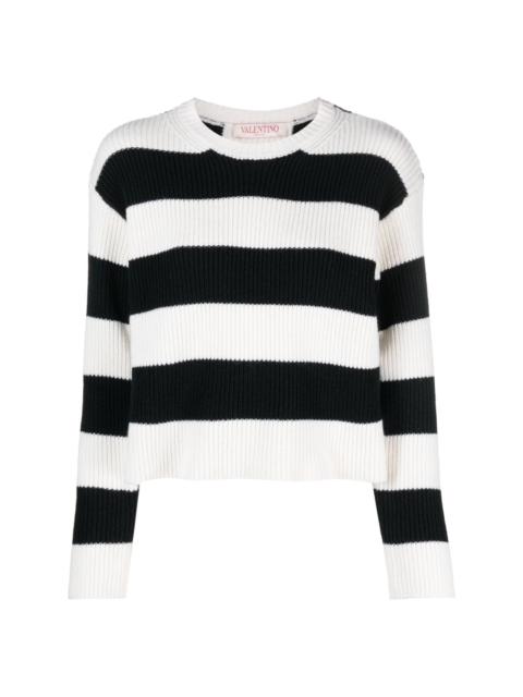 striped virgin wool jumper