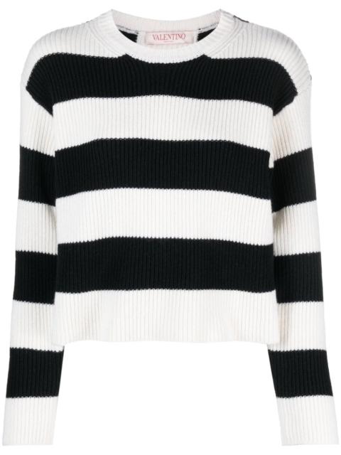 striped virgin wool jumper