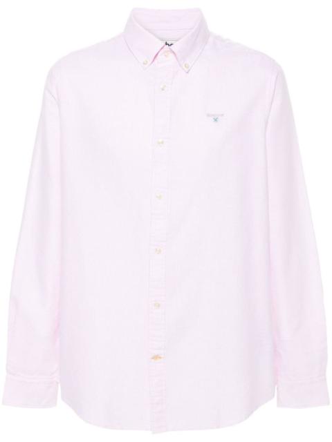 Barbour logo-embroidered striped shirt