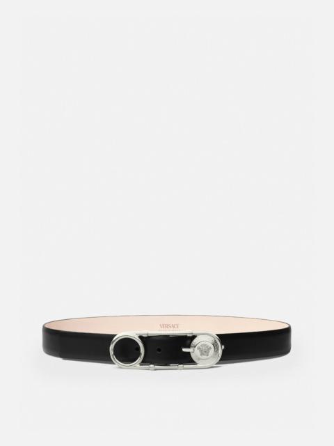 VERSACE Safety Pin Leather Belt