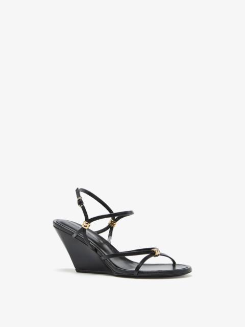 Proenza Schouler Coil Wedge Sandals in Slick Nappa