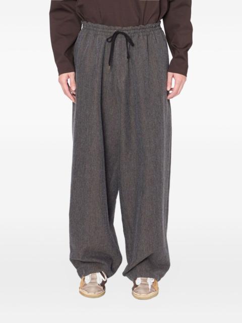 Kolor drawstring-fastening pleated trousers