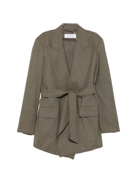 Max Mara Max Mara Checked Belted Blazer
