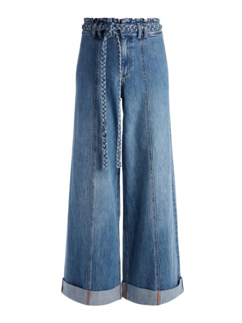 Alice + Olivia HARRIET WIDE LEG HIGH RISE PAPERBAG JEAN