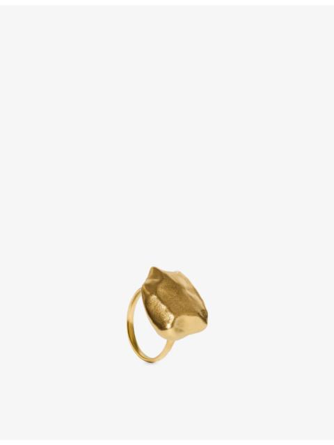 MONICA VINADER Fragments Bold 18ct Yellow Gold-Plated Vermeil Sterling-Silver Ring