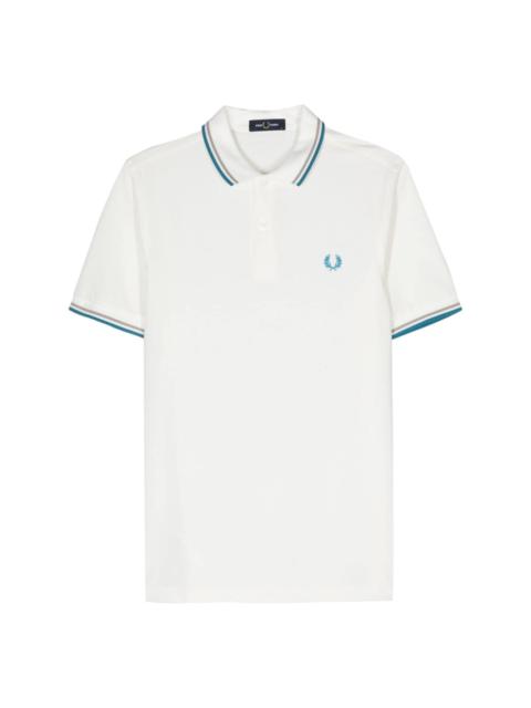 logo-embroidered cotton polo shirt