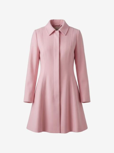 Valentino concealed-fastening flared-skirt coat