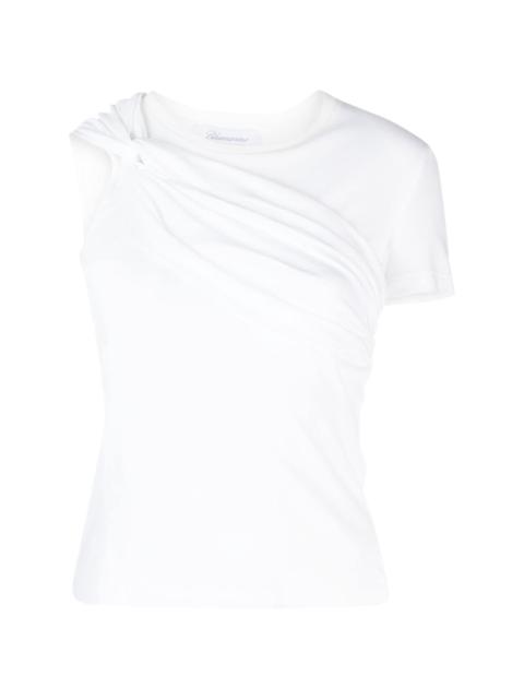 Blumarine twist-detail cotton T-shirt