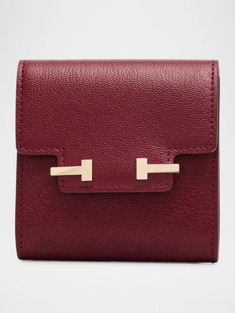TOM FORD Aube Grain Leather Compact Wallet