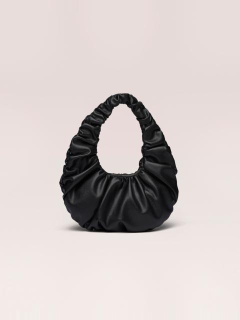 Nanushka ANJA BAGUETTE MINI - Mini ruched shoulder bag - Black