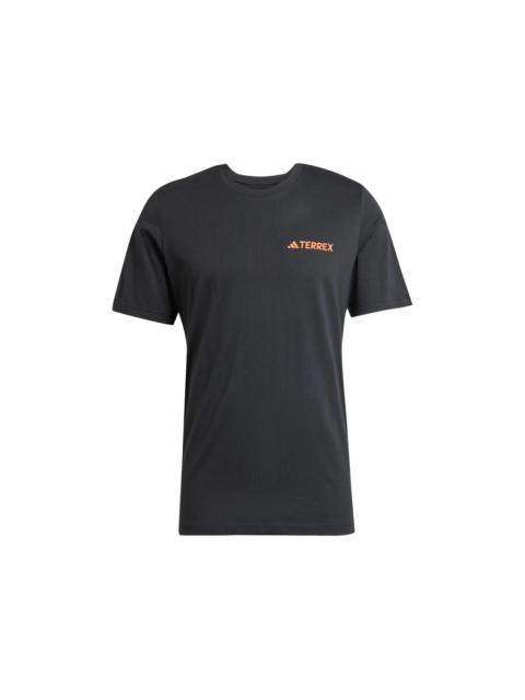 adidas adidas Terrex Graphic T-Shirt Black Semi Impact Orange