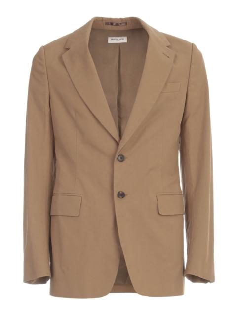 Dries Van Noten Man`s brown cotton jacket