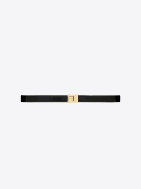 SAINT LAURENT male buckle thin belt in brushed leather