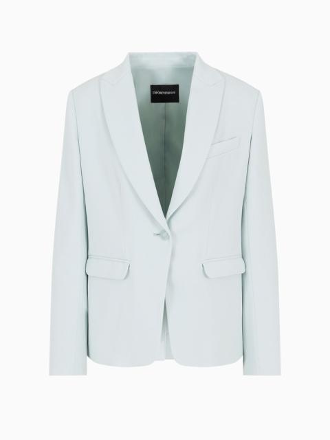 EMPORIO ARMANI ASV single-breasted jacket in recycled techno crêpe