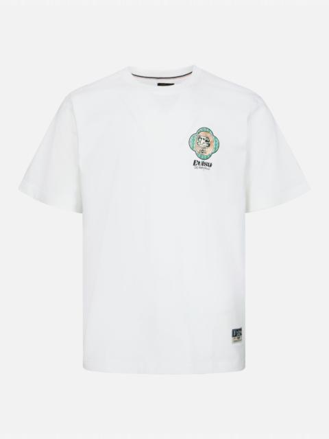 EVISU RETRO HANAFUDA MULTI LOGO PRINT  REGULAR FIT T-SHIRT