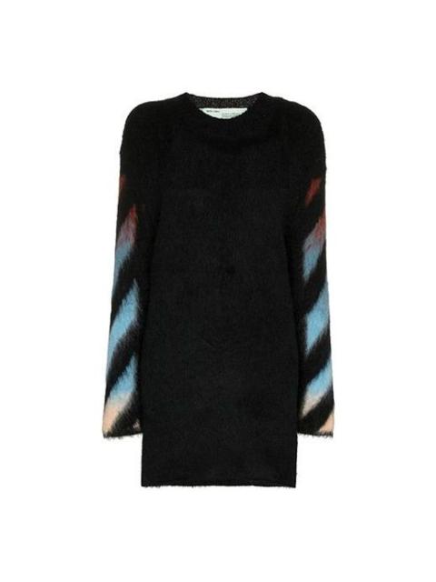 Off-White (WMNS) Off-White Knit Printing Black Dress OWHE009F18B740711088