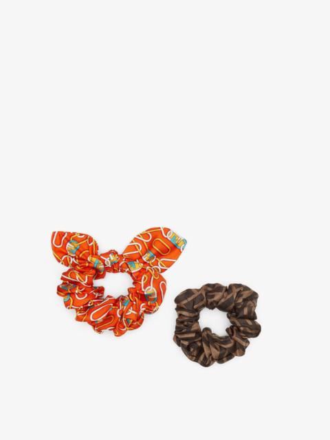 FENDI Set of two multicolor silk hairbands