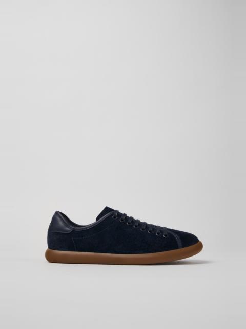 CAMPERLAB Blue Nubuck Leather Sneakers for Men.