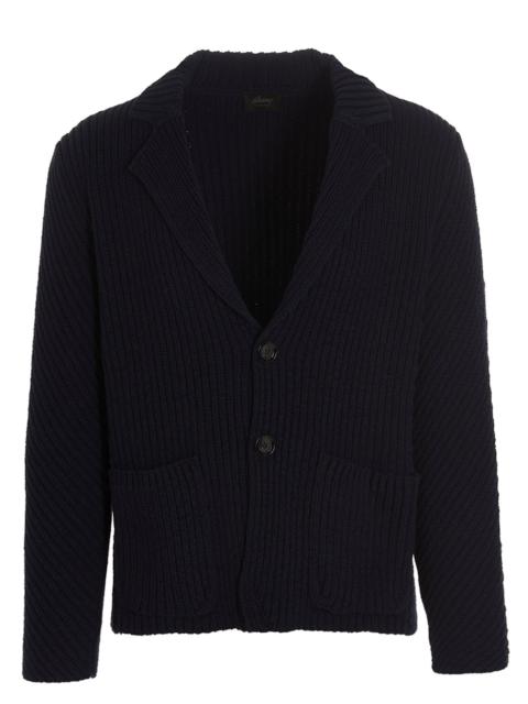 Brioni Single Breast Cardigan Sweater, Cardigans Blue