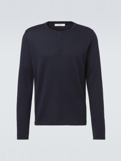 The Row Ayan cashmere and silk Henley shirt