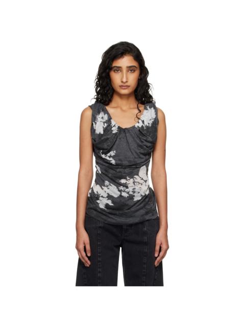 Vivienne Westwood Gray Devore Jersey Ginnie Jersey Top