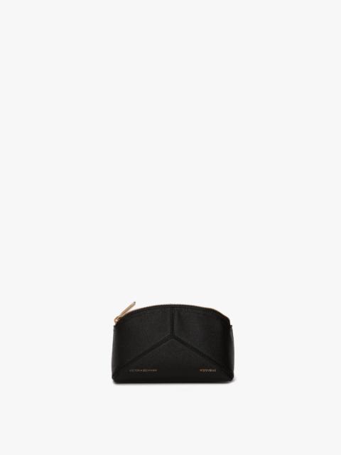 Exclusive Victoria Mini Wash Bag In Black Leather