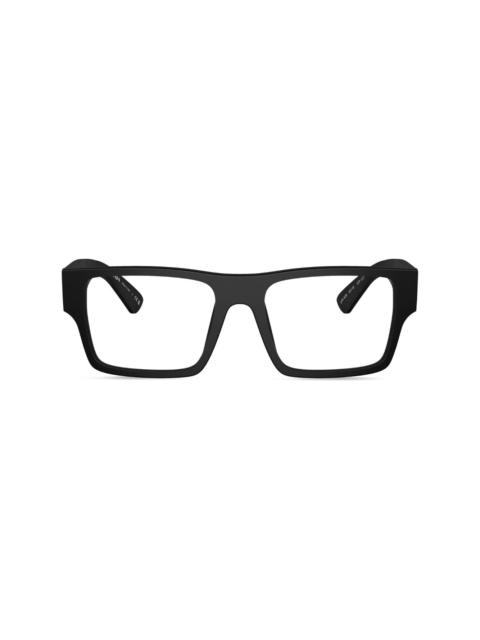 Prada logo-engraved square-frame glasses