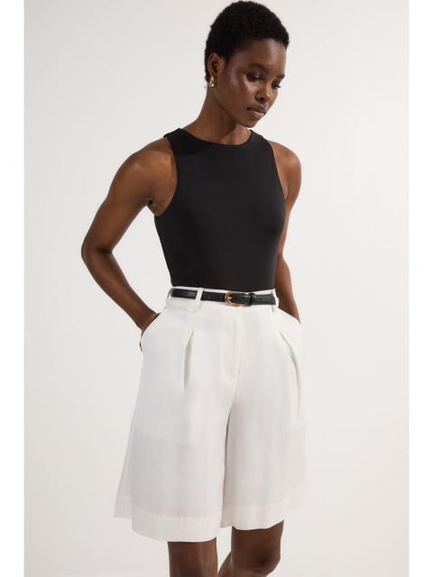 KAREN MILLEN Premium Viscose Linen Woven City Short