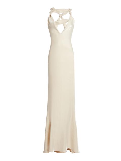 LUDOVIC DE SAINT SERNIN Carrie Knotted Dress ivory