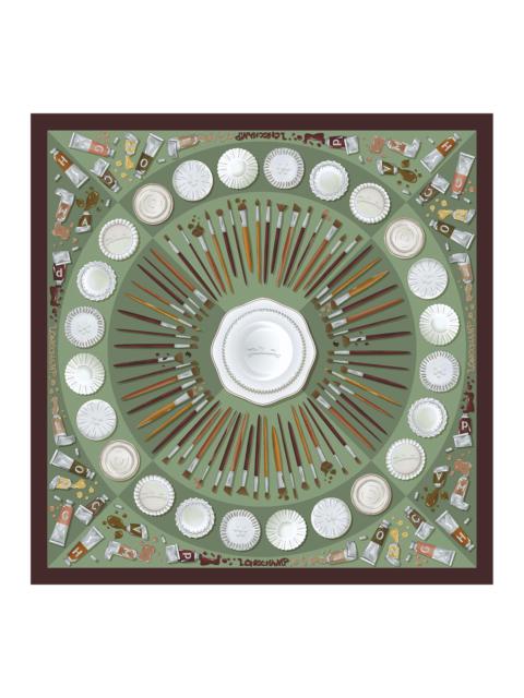 Longchamp Palette d'Artiste Silk scarf 70 Ebony - OTHER