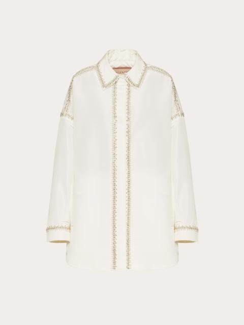 Valentino EMBROIDERED FAILLE OVERSHIRT