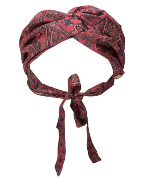 Silk headband with bow