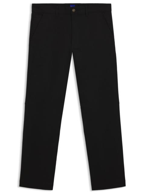 HUGO REGULAR-FIT PANTS IN STRETCH-COTTON SATIN