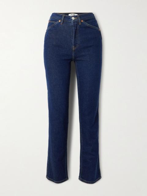 RE/DONE Painter Stove Pipe high-rise straight-leg jeans Dark denim