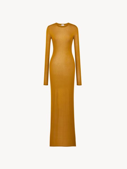 SAINT LAURENT LONG CREWNECK DRESS IN KNIT