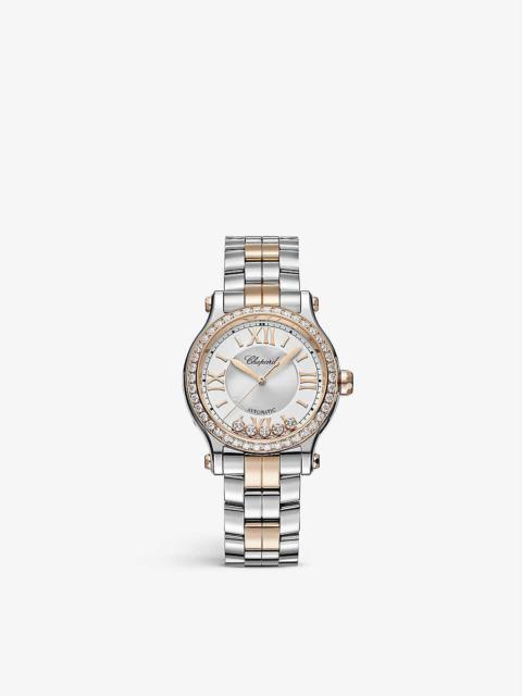 Chopard Happy Sport 278608-6004 18ct rose-gold, stainless steel and diamond automatic watch
