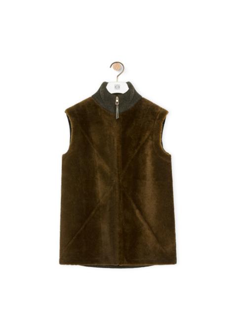 Loewe Puzzle Fold vest in shearling and wool