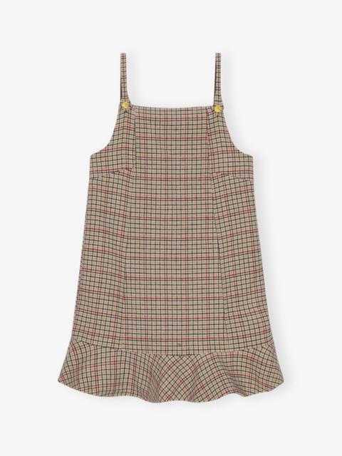 GANNI CHECK MINI DRESS